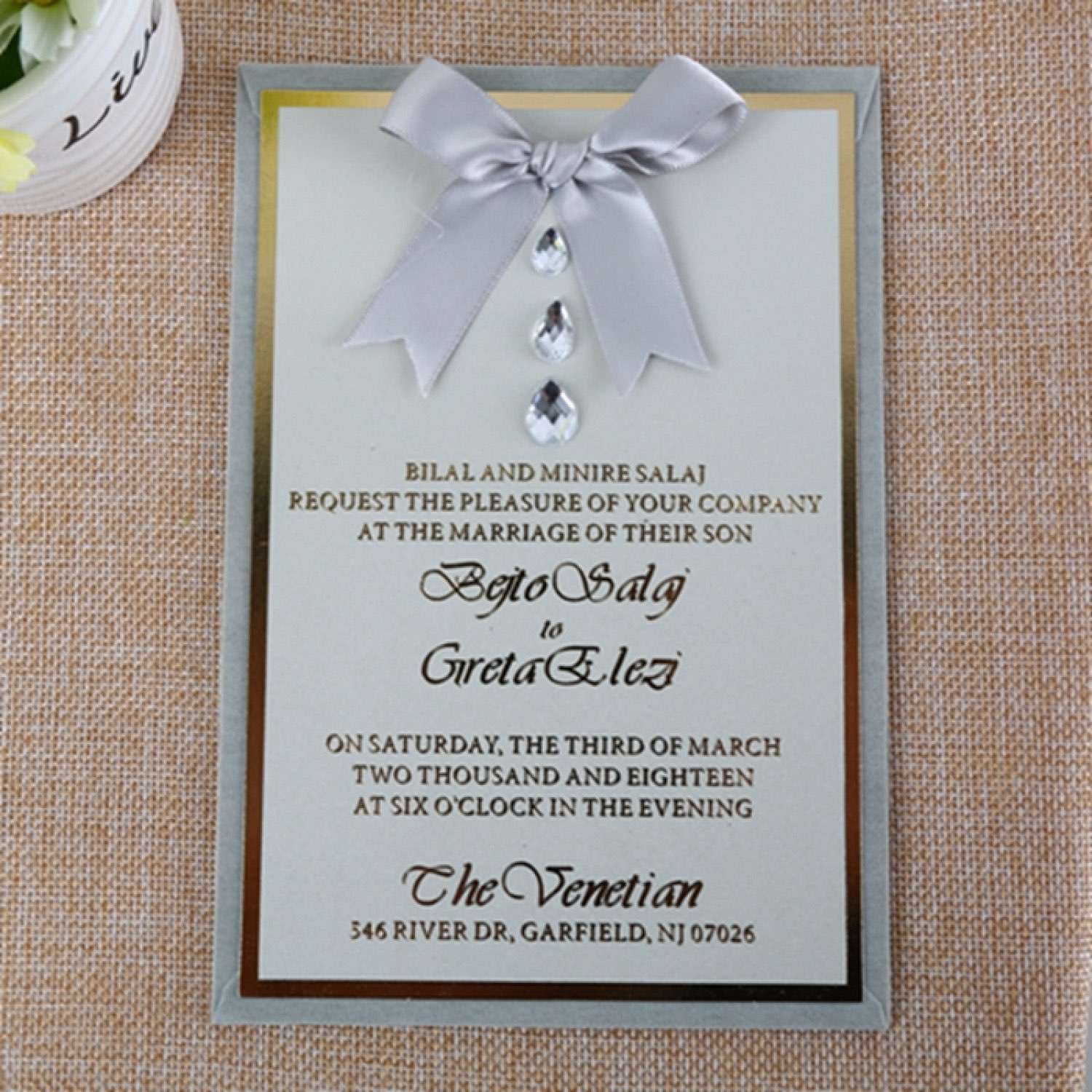 Invitation Card with Hardcover Box Slap-up Wedding Invitation Card Customized 