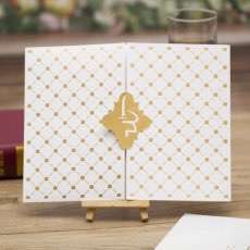 Gate Fold Invitation Card Tartan Design Wedding Invitation Customized 