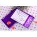 Purple Flocking Invitation Card with Box Wedding Invitation Card Customized 