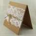 Lace Invitation Card Brown Paper Invitation with Hemp Rope
