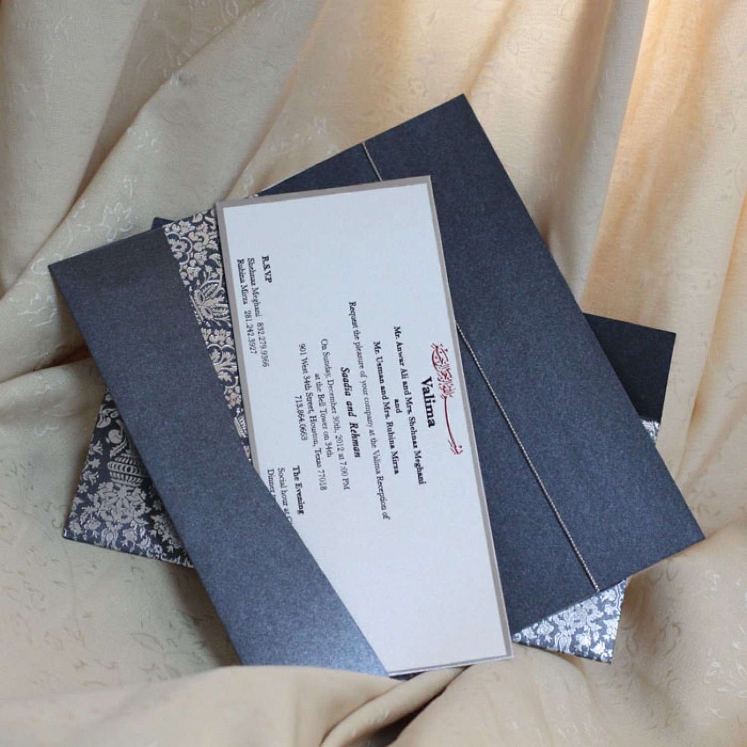 Rectangle Pocket Invitation Card Wedding Invitation Business Card Made in China