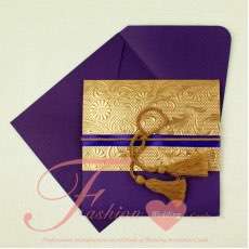 Purple Gold Wedding Invitation