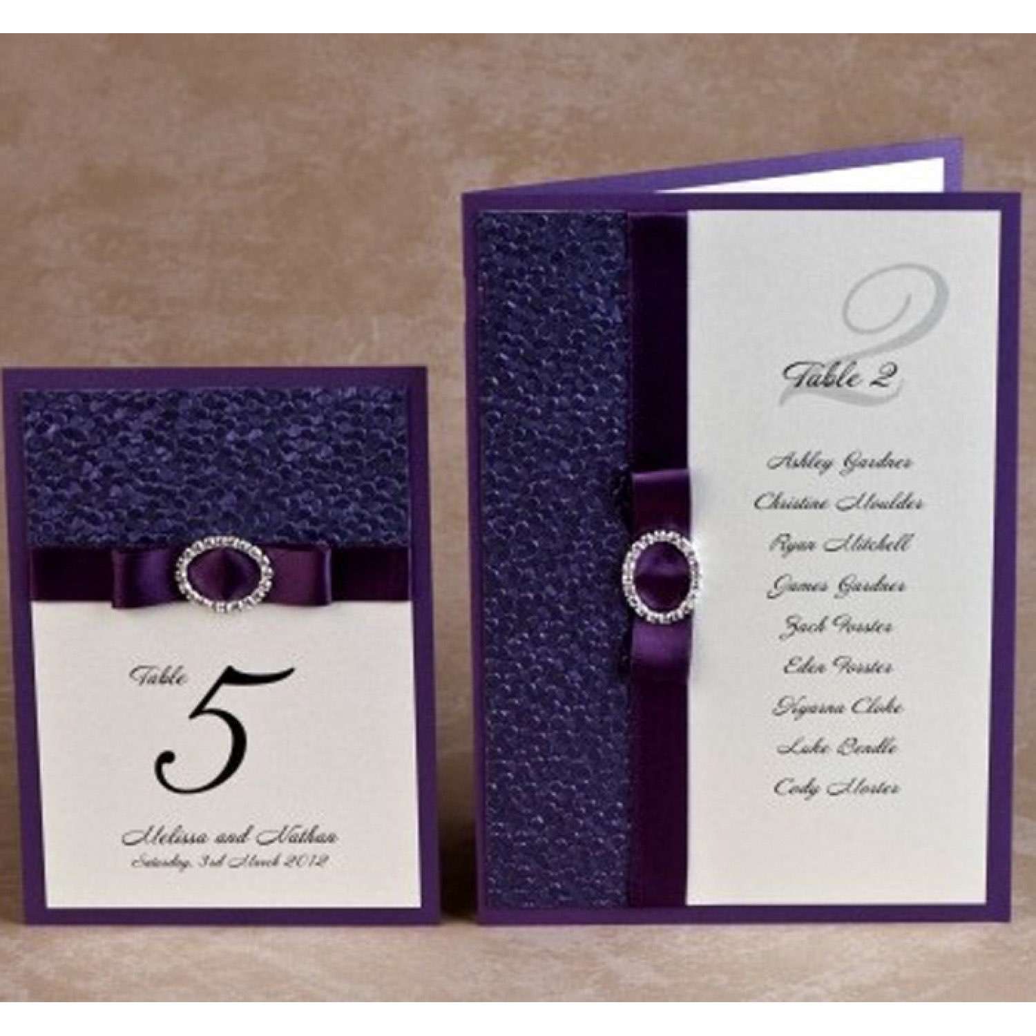 Purple Wedding Supplies Marriage Invitation Card Customized 