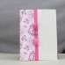 Pink Rose Wedding Invitation Card with Ribbon Bow Printing Customized 