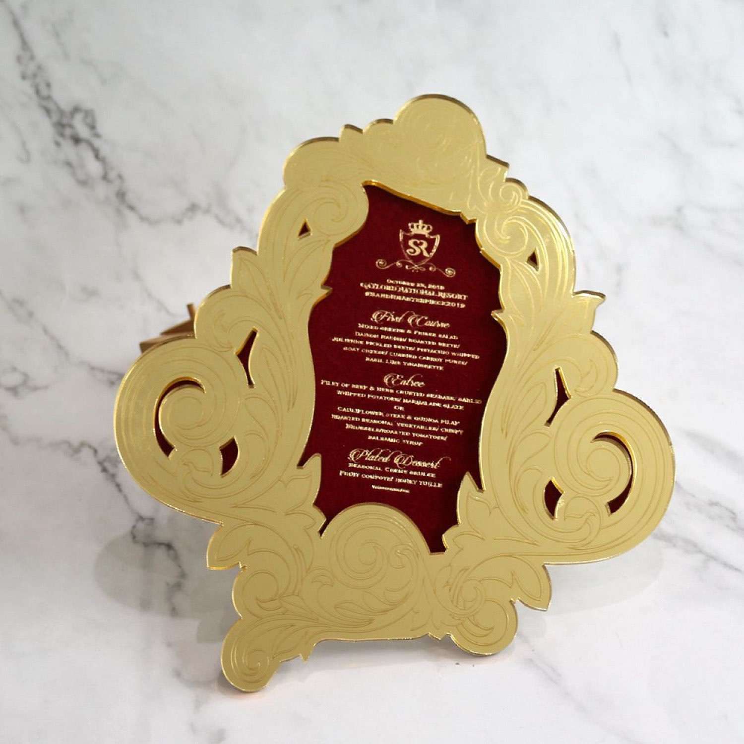 Invitation Cards Wedding Acrylic Mirror