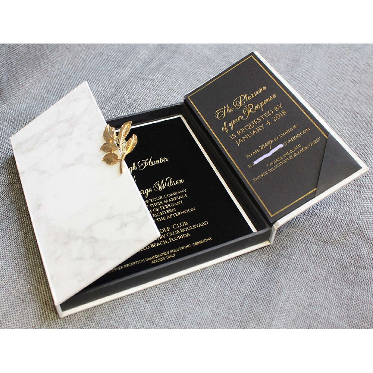 Invitation Card With Hardcover Box Modern Invitation Card Customized 