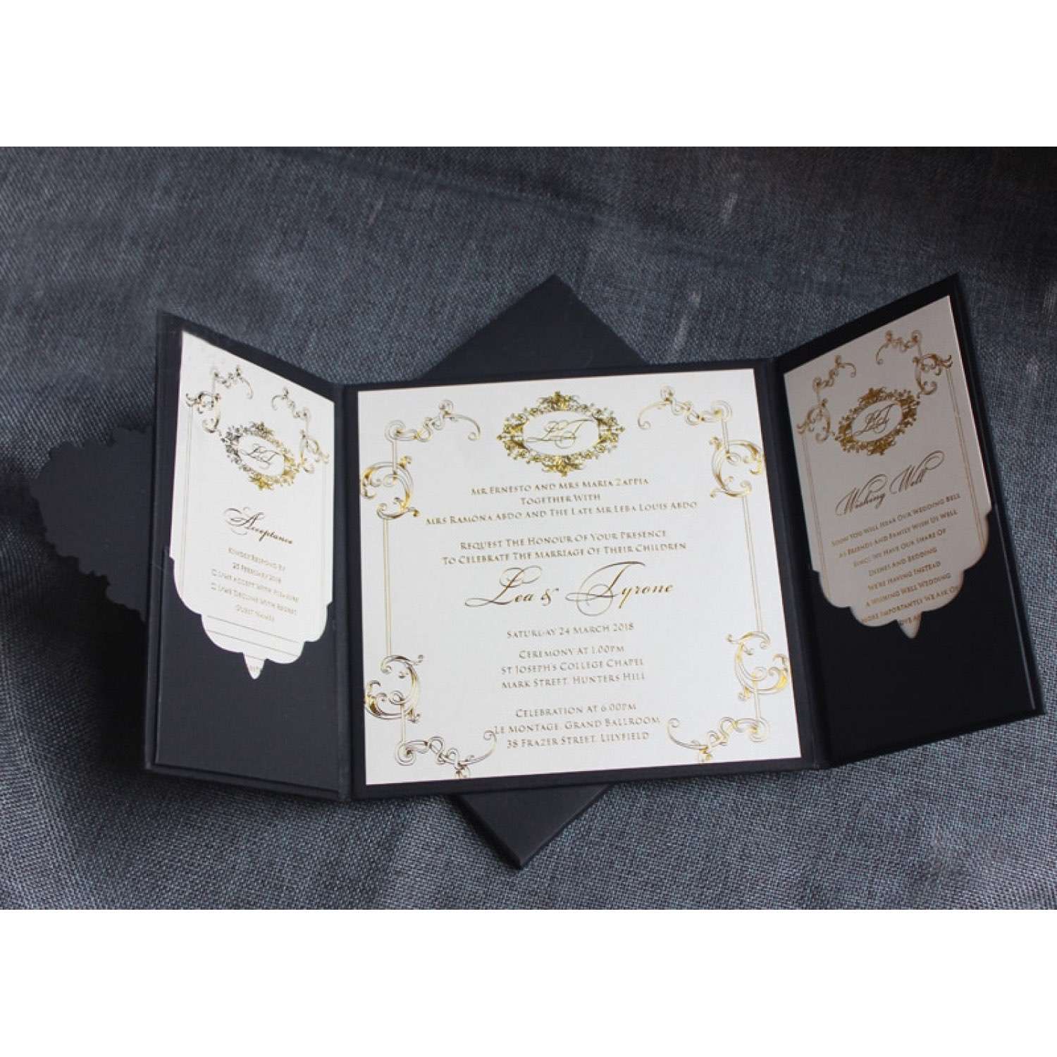 Invitation Card With Hardcover Box Modern Invitation Card Customized 