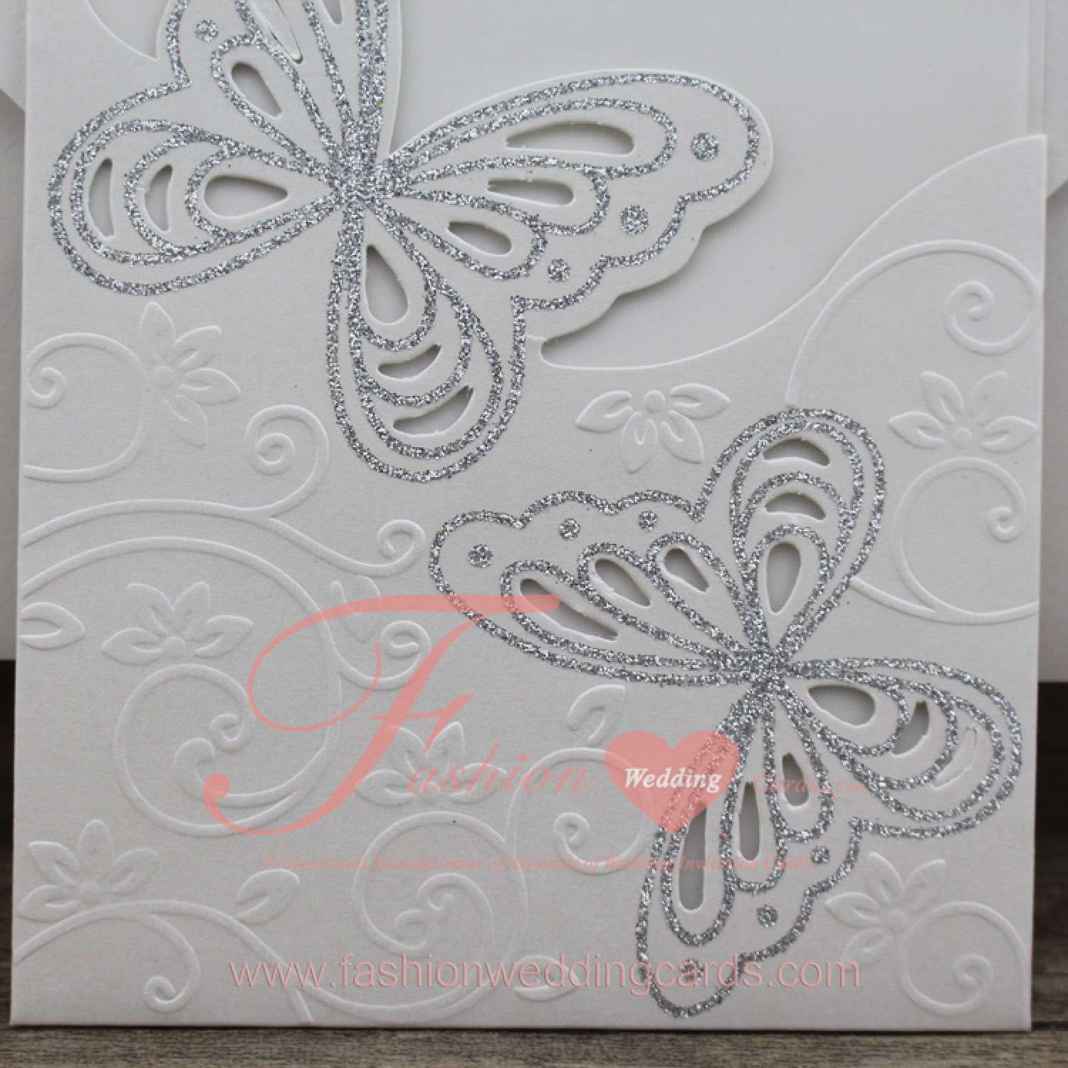 Online Pocket Wedding Invitations with Butterfly