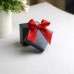 Wedding Box Black Candy Box with Red Ribbon Bow