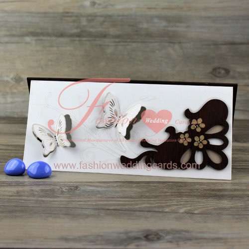 Cheap Online Butterfly Wedding Invitations Wood