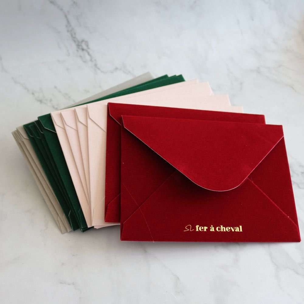 Red Velvet Invitation Envelope For Cards