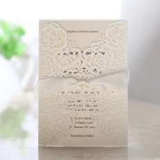 Flower Laser Folio Wedding Invitation